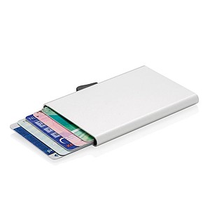 RFID hliníkové pouzdro na karty C-Secure, stříbrná