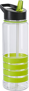 SALISA Transparentní tritanová láhev s barevnými proužky, 700 ml, zelená