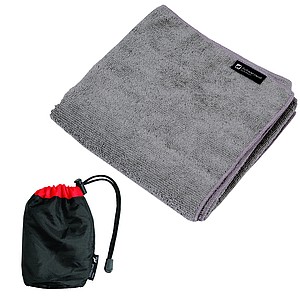 SCHWARZWOLF LOBOS Outdoorový ručník 42 x 83 cm, šedá - reklamní předměty