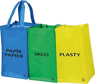 SEPARE Sada 3 tašek na tříděný odpad - reklamní předměty