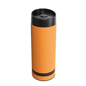 SETH Nerezový termohrnek 380ml s plastovým víčkem, oranžový