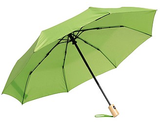 Skládací deštník, automatický, větruodolný, pr. 97cm, světle zelený