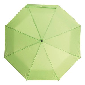Skládací deštník, automatický, větruodolný, pr. 97cm, světle zelený