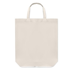 Skládací nákupní taška z bavlny s krátkými uchy - taška s vlastním potiskem
