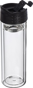 Skleněná lahev s dvojitou stěnou, 400ml - sklenice s vlastním potiskem