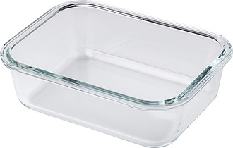 Skleněná obědová krabička, objem 1l, transparentní