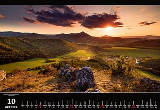 Slovakia Panorama 2025, nástěnný kalendář, prodloužená záda