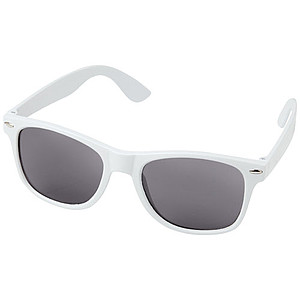 Sluneční brýle z RPET, bílé - sluneční brýle s vlastním potiskem