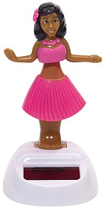 Solární hula hula tanečnice s růžovou sukní