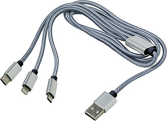 SORIALO Nabíjecí kabel 3v1, stříbrný