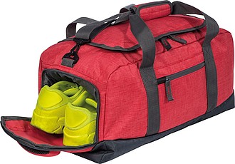 Sportovní taška s kapsou na obuv, červená
