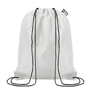 Stahovací batoh vyrobený z recyklovaných PET lahví, bílý