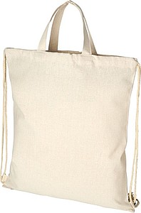 Stahovací batoh z recyklované bavlny, krémová