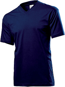 Tričko STEDMAN CLASSIC V-NECK tmavě modrá S - firemní trička s potiskem