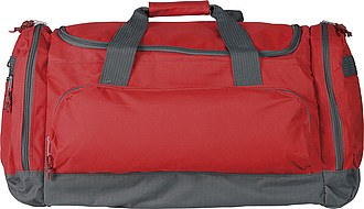 TUVALU Sportovní a cestovní taška s popruhem přes rameno, červená
