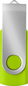 USB flash disk, kapacita 32GB, stříbrno zelený - reklamní předměty