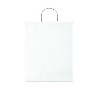 Velká papírová dárková taška, bílá