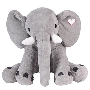 Velký plyšový slon, cca 65 cm, šedý - reklamní předměty