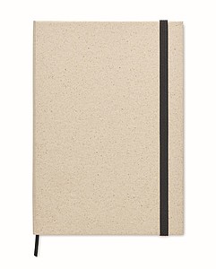 Zápisník A5 s trávovým papírem, 80 linkovaných listů, s gumičkou - reklamní zápisník